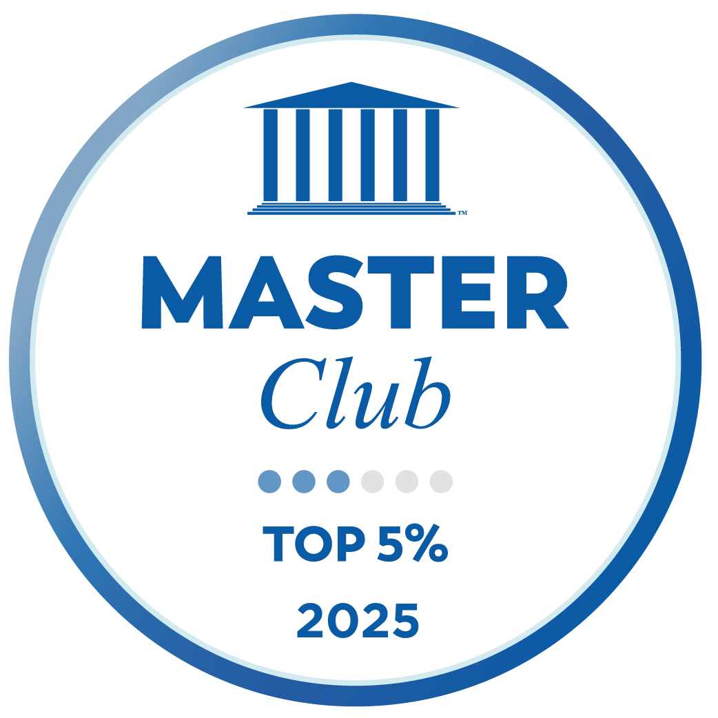 Carina Mortgages Master Club Top 5 Percent Award 2025